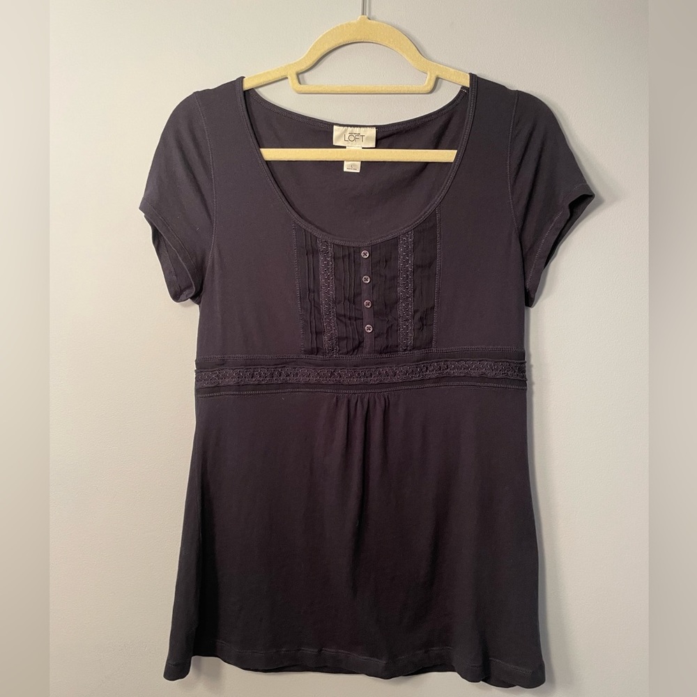 4/$20! LOFT Blue Short Sleeve Top